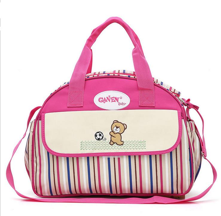 5 PCS/SET Baby Nappy Bags Diaper Bag Mother Shoulder