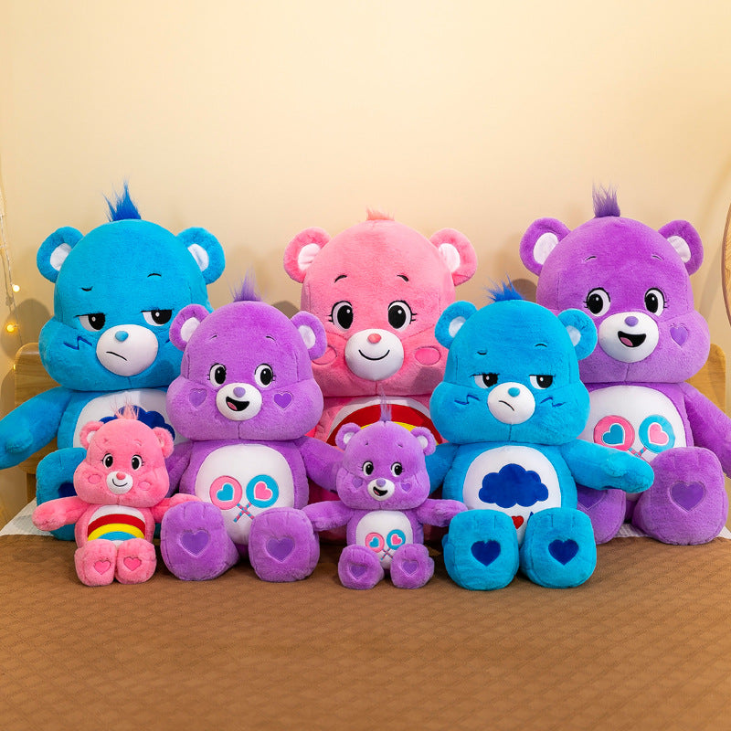 Heart-Shaped Bear Plush Toy Carebears Rainbow Bear Doll Children's Pillow Stuffed Toy